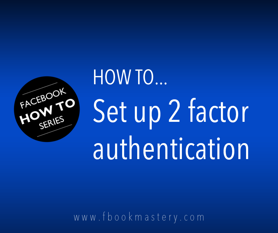 How to turn on 2 factor authentication