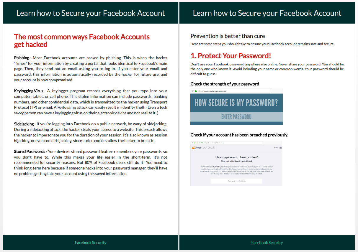 how can i secure facebook account from hackers for free